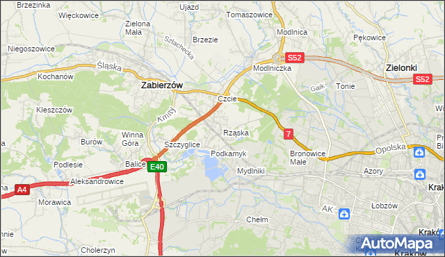 mapa Rząska, Rząska na mapie Targeo