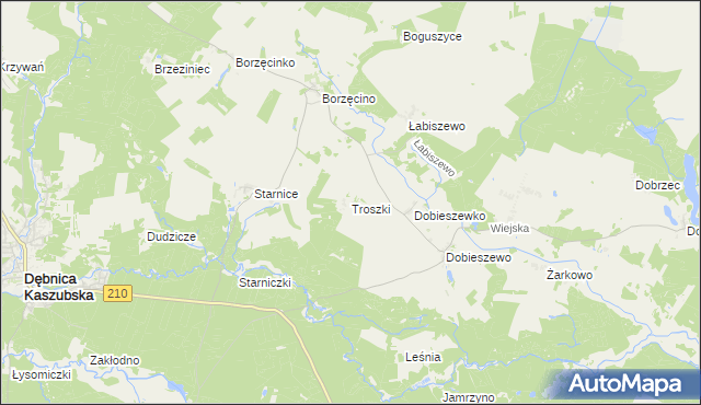 mapa Troszki, Troszki na mapie Targeo