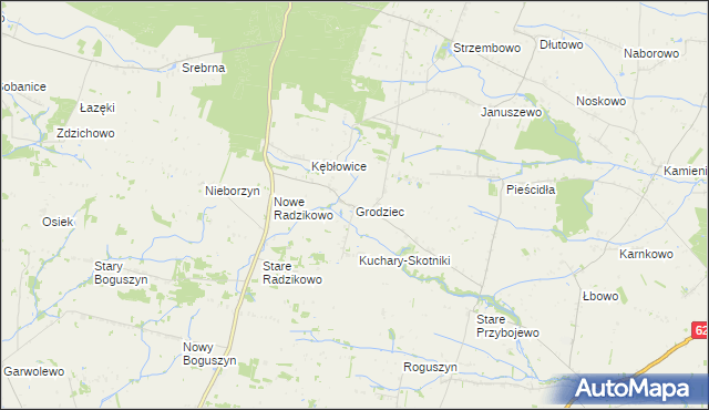 mapa Grodziec gmina Czerwińsk nad Wisłą, Grodziec gmina Czerwińsk nad Wisłą na mapie Targeo