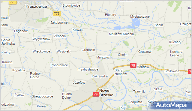 mapa Mniszów, Mniszów na mapie Targeo