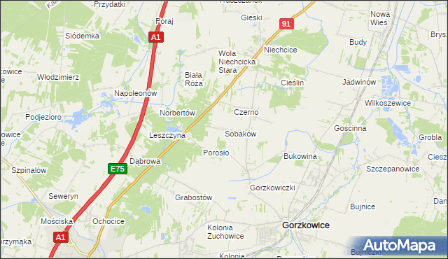 mapa Sobaków, Sobaków na mapie Targeo