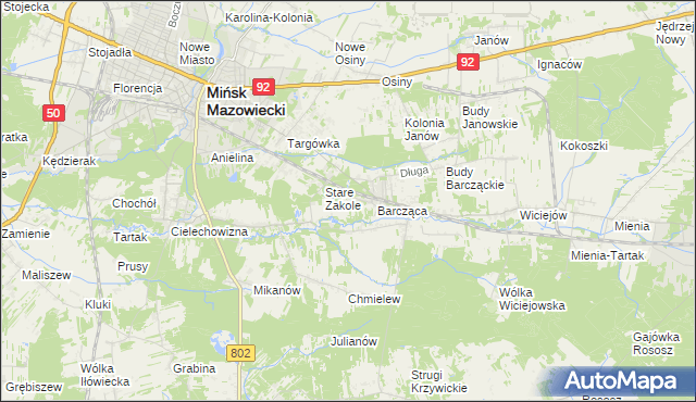 mapa Zakole-Wiktorowo, Zakole-Wiktorowo na mapie Targeo