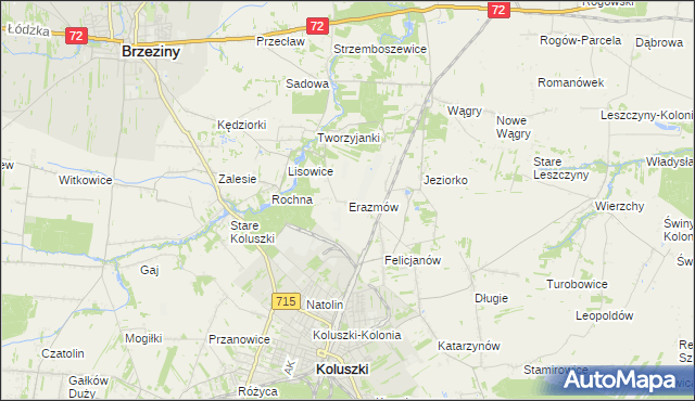 mapa Erazmów, Erazmów na mapie Targeo