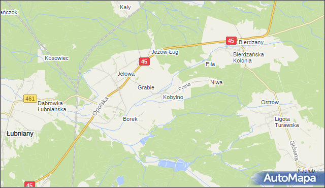 mapa Kobylno, Kobylno na mapie Targeo