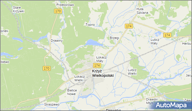 mapa Łokacz Mały, Łokacz Mały na mapie Targeo