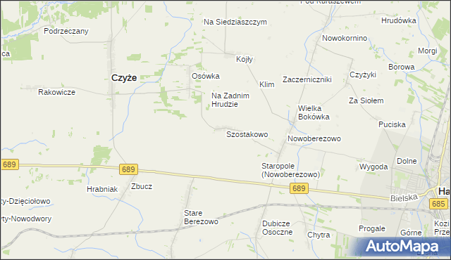 mapa Szostakowo, Szostakowo na mapie Targeo