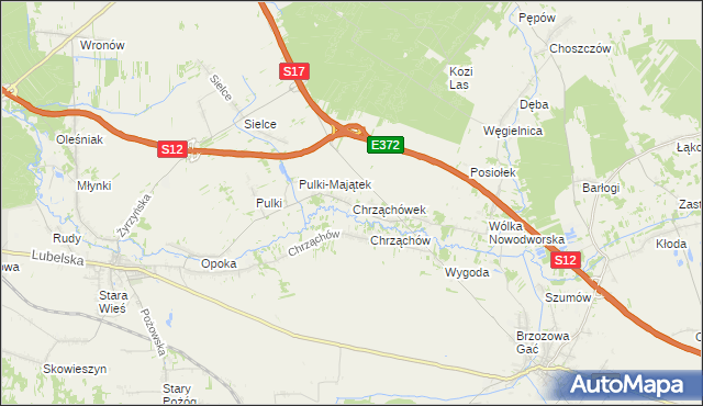 mapa Chrząchówek, Chrząchówek na mapie Targeo