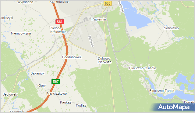 mapa Dubowo Pierwsze, Dubowo Pierwsze na mapie Targeo
