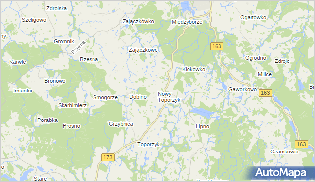 mapa Nowy Toporzyk, Nowy Toporzyk na mapie Targeo