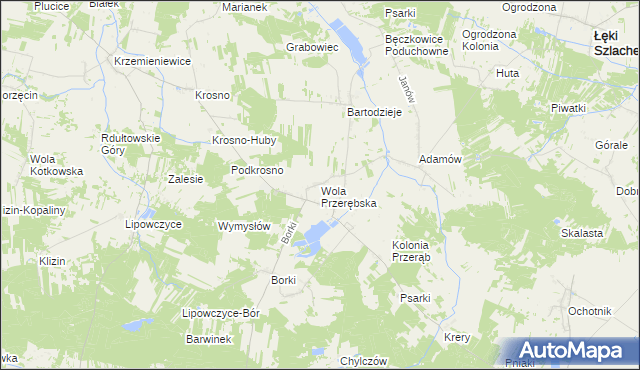 mapa Wola Przerębska, Wola Przerębska na mapie Targeo