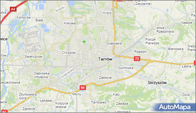 mapa Tarnów, Tarnów na mapie Targeo