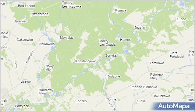 mapa Bobrowisko gmina Golub-Dobrzyń, Bobrowisko gmina Golub-Dobrzyń na mapie Targeo
