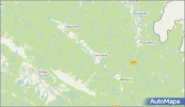 mapa Caryńskie, Caryńskie na mapie Targeo