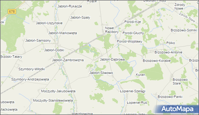 mapa Jabłoń-Dąbrowa, Jabłoń-Dąbrowa na mapie Targeo