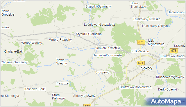 mapa Jamiołki-Piotrowięta, Jamiołki-Piotrowięta na mapie Targeo