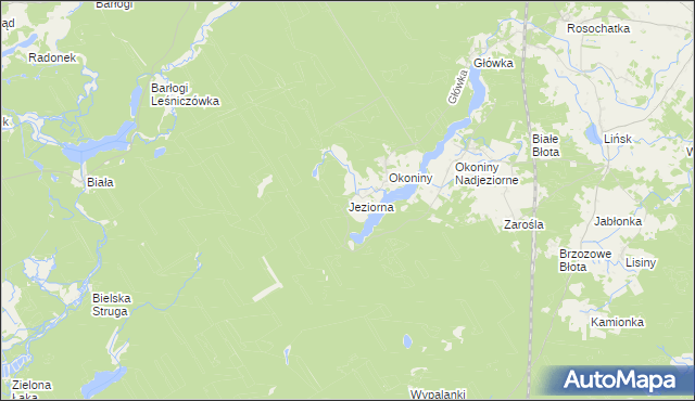 mapa Jeziorna gmina Śliwice, Jeziorna gmina Śliwice na mapie Targeo