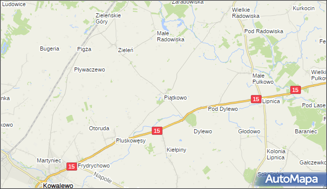 mapa Piątkowo gmina Kowalewo Pomorskie, Piątkowo gmina Kowalewo Pomorskie na mapie Targeo