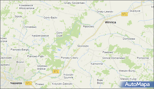 mapa Skoroszki, Skoroszki na mapie Targeo