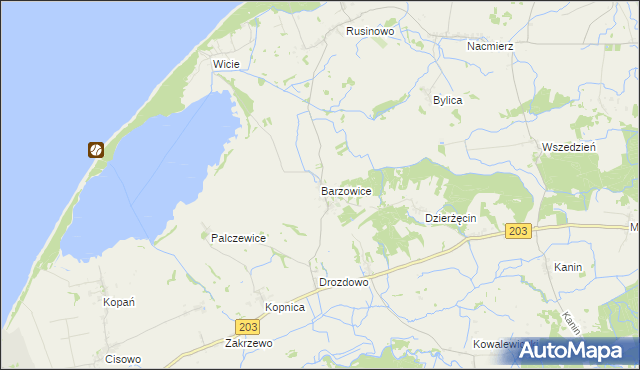 mapa Barzowice, Barzowice na mapie Targeo