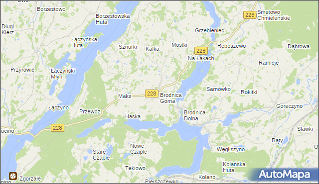mapa Brodnica Górna, Brodnica Górna na mapie Targeo