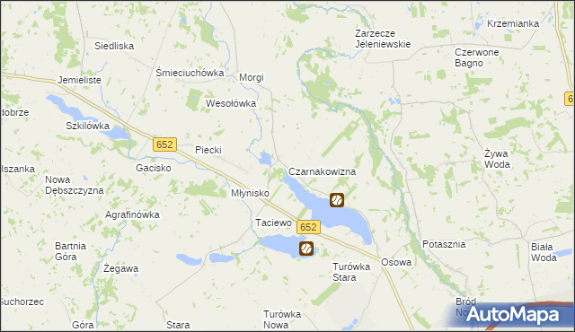 mapa Czarnakowizna, Czarnakowizna na mapie Targeo