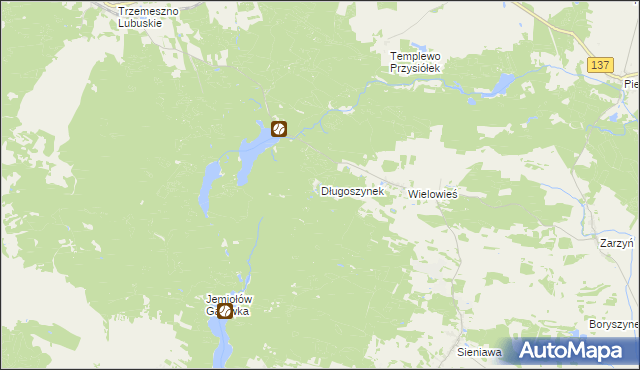 mapa Długoszynek, Długoszynek na mapie Targeo