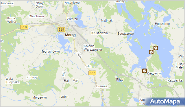 mapa Dury gmina Morąg, Dury gmina Morąg na mapie Targeo