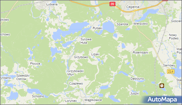 mapa Lizaki, Lizaki na mapie Targeo