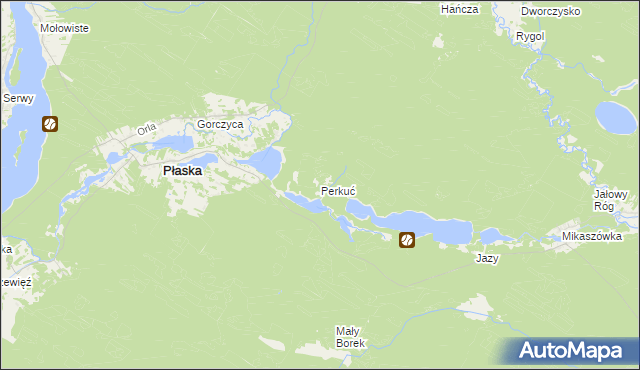 mapa Perkuć, Perkuć na mapie Targeo