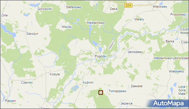 mapa Pogódki, Pogódki na mapie Targeo