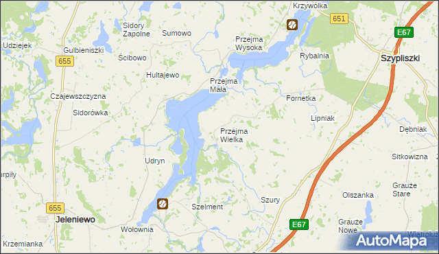 mapa Przejma Wielka, Przejma Wielka na mapie Targeo