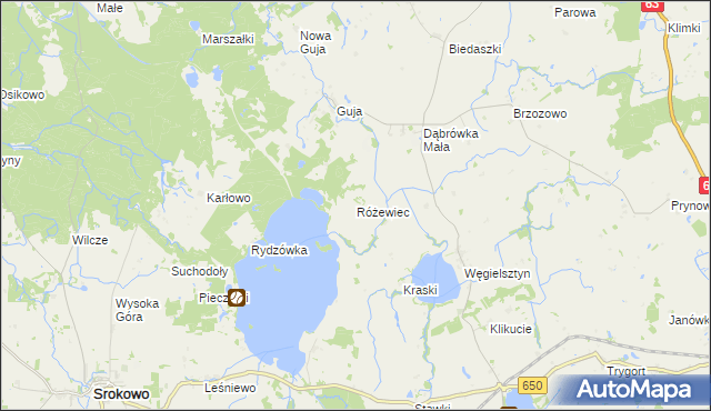 mapa Różewiec, Różewiec na mapie Targeo