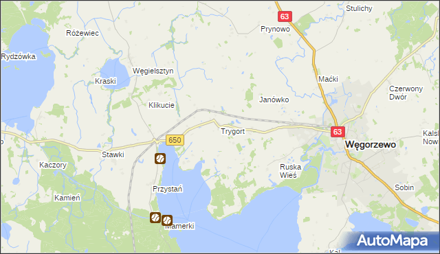 mapa Trygort, Trygort na mapie Targeo