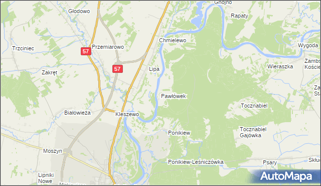 mapa Pawłówek gmina Pułtusk, Pawłówek gmina Pułtusk na mapie Targeo