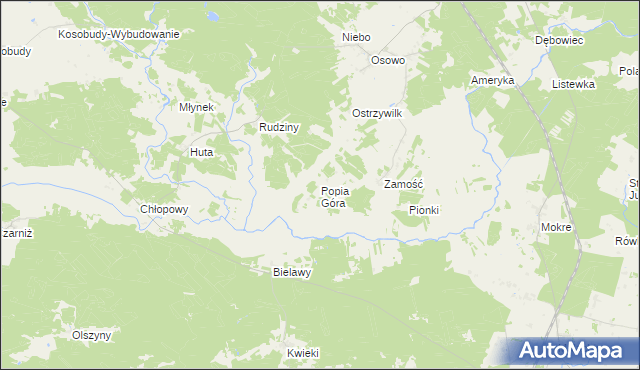 mapa Popia Góra, Popia Góra na mapie Targeo