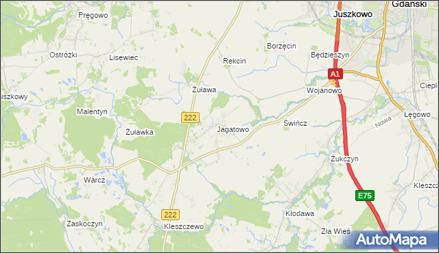 mapa Jagatowo, Jagatowo na mapie Targeo