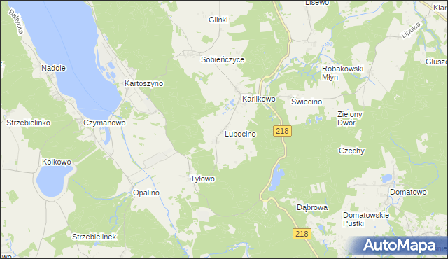 mapa Lubocino, Lubocino na mapie Targeo