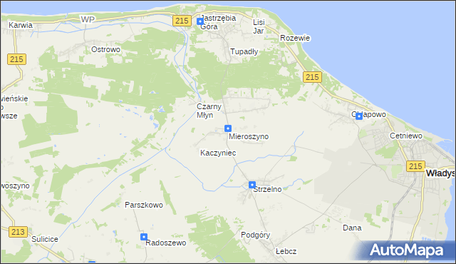 mapa Mieroszyno, Mieroszyno na mapie Targeo