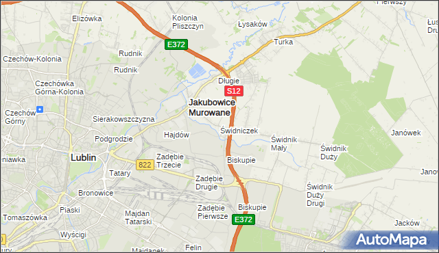 mapa Świdniczek, Świdniczek na mapie Targeo