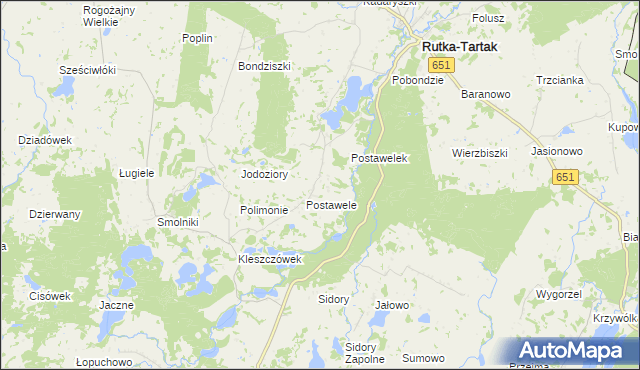 mapa Lizdejki, Lizdejki na mapie Targeo