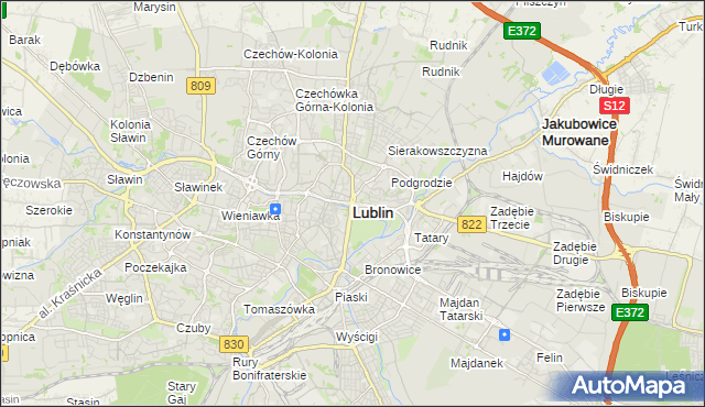 mapa Lublina, Lublin na mapie Targeo