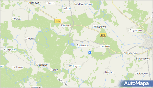 mapa Rybokarty, Rybokarty na mapie Targeo