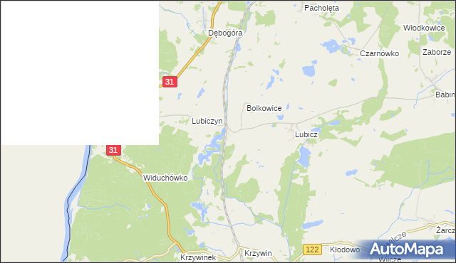 mapa Widuchowa-Stacja, Widuchowa-Stacja na mapie Targeo