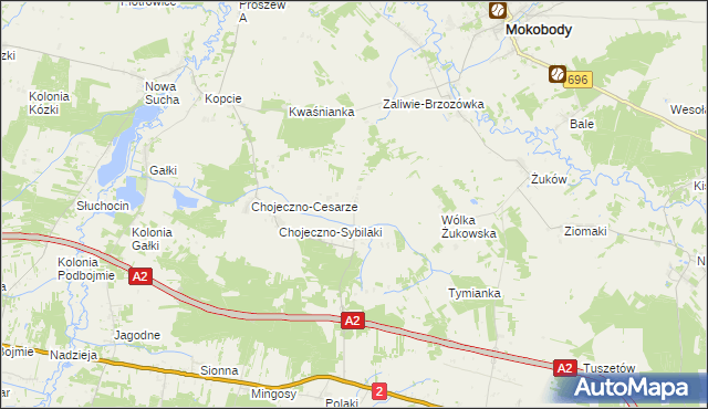 mapa Aleksandrówka gmina Grębków, Aleksandrówka gmina Grębków na mapie Targeo