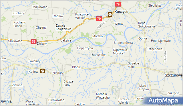 mapa Barczków, Barczków na mapie Targeo