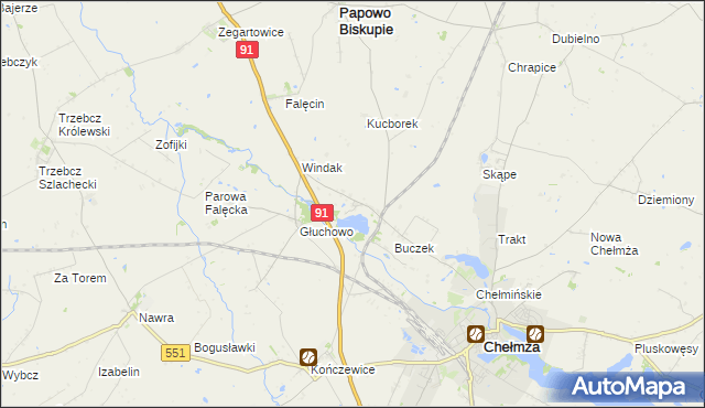 mapa Bielczyny, Bielczyny na mapie Targeo