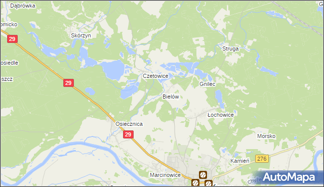 mapa Bielów, Bielów na mapie Targeo