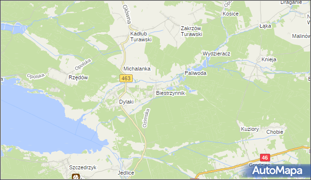 mapa Biestrzynnik, Biestrzynnik na mapie Targeo