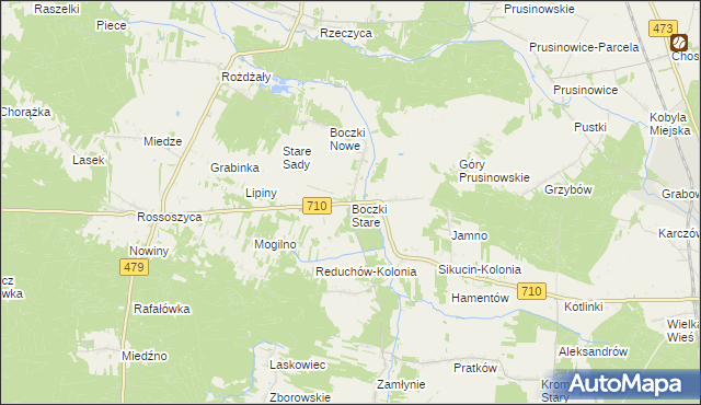 mapa Boczki Stare, Boczki Stare na mapie Targeo