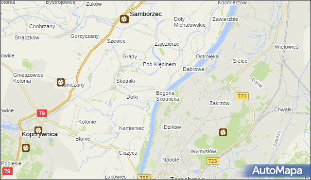mapa Bogoria Skotnicka, Bogoria Skotnicka na mapie Targeo